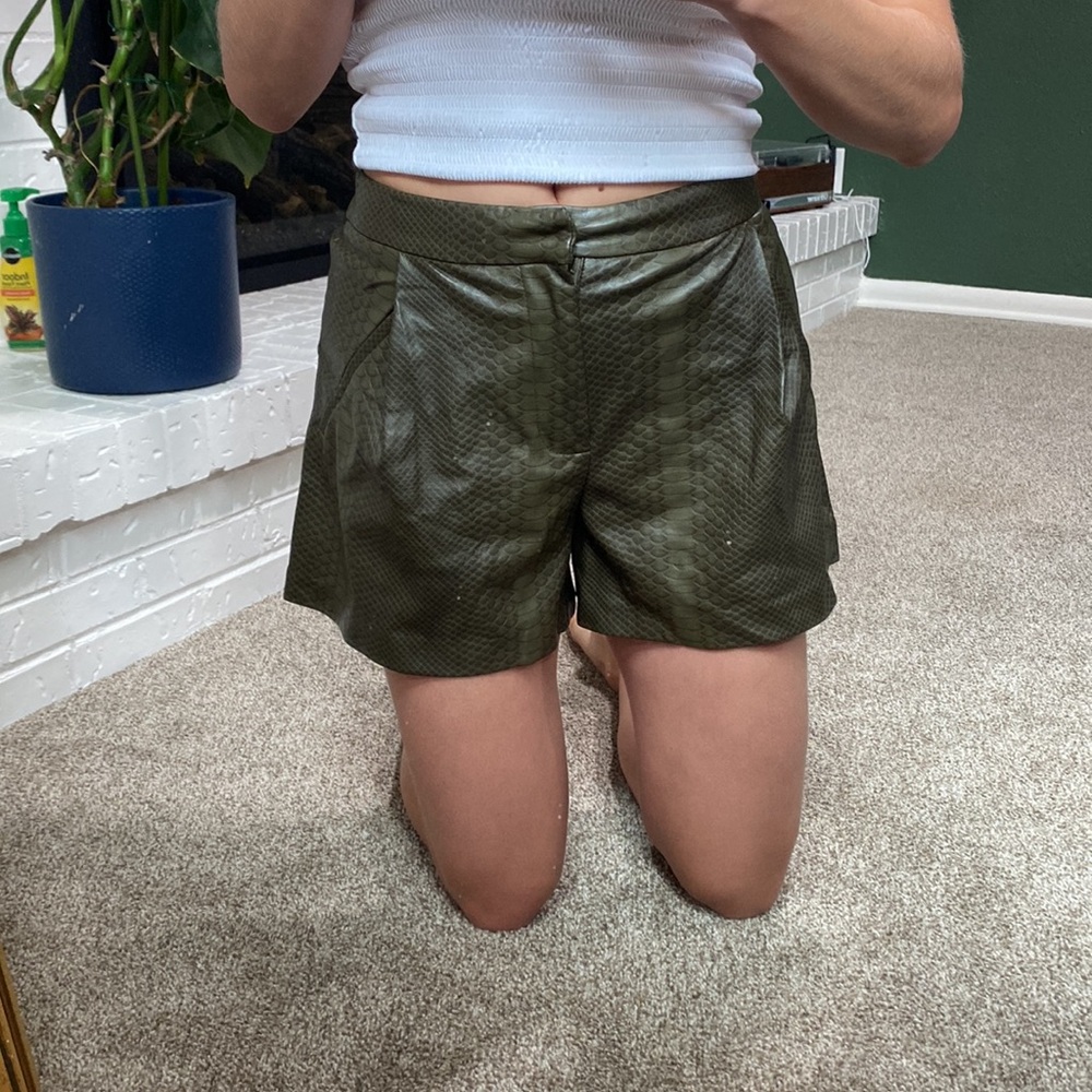 Faux leather Zara shorts